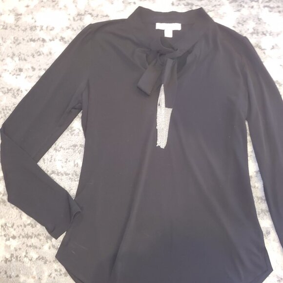 Michael Kors Black Dressy Top || Medium - Picture 6 of 9